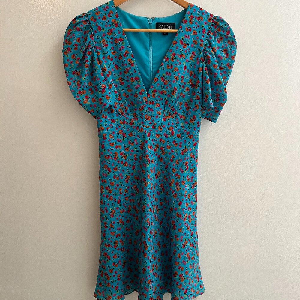 SALONI - floral mini sundress